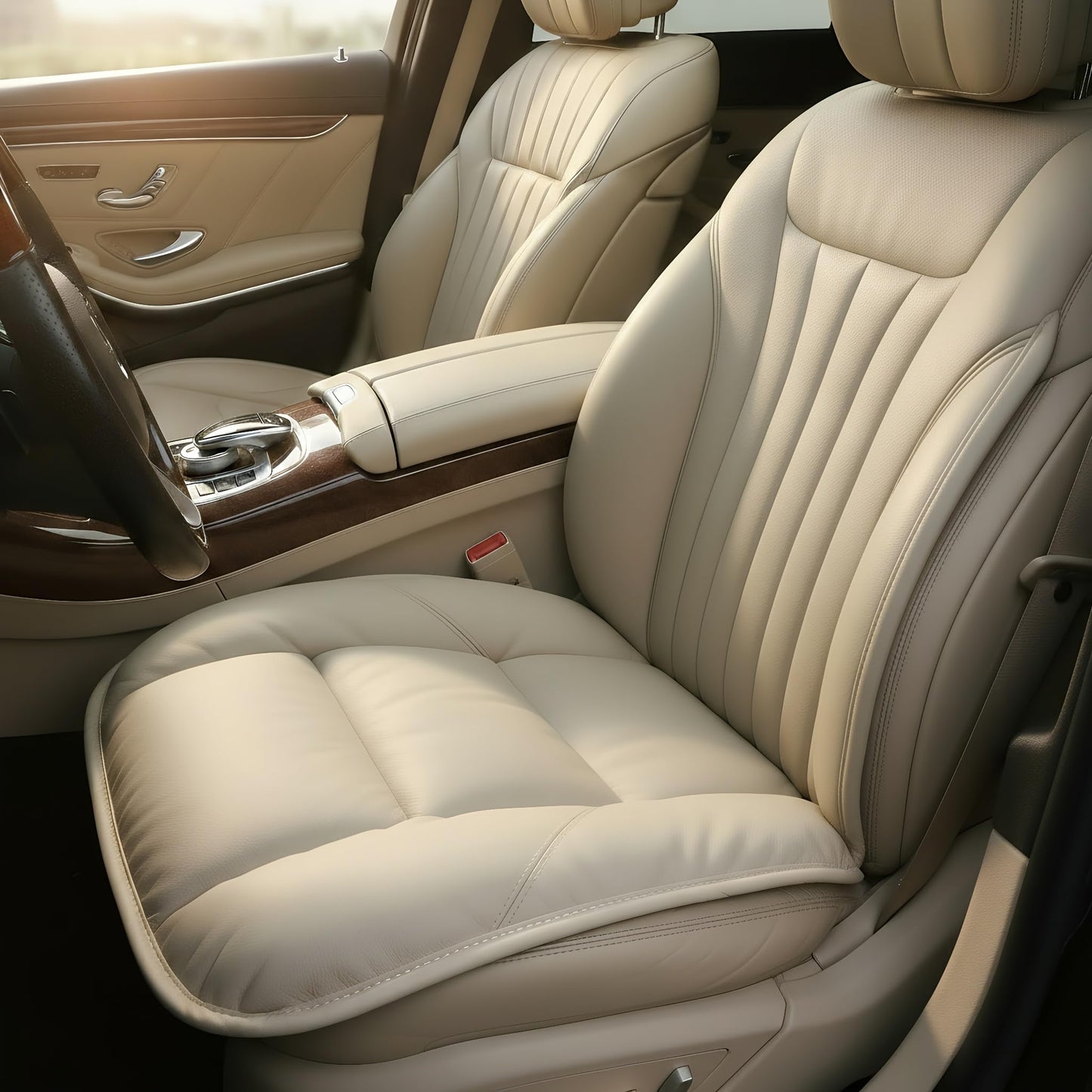 Genuine Leather Car Seat Cushion for Comfort Support