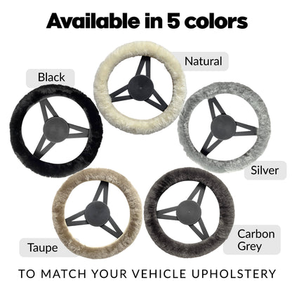Genuine Sheepskin Steering Wheel Cover