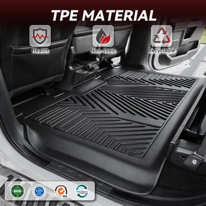 Custom-Fit All-Weather TPE Floor Mats, Full Set