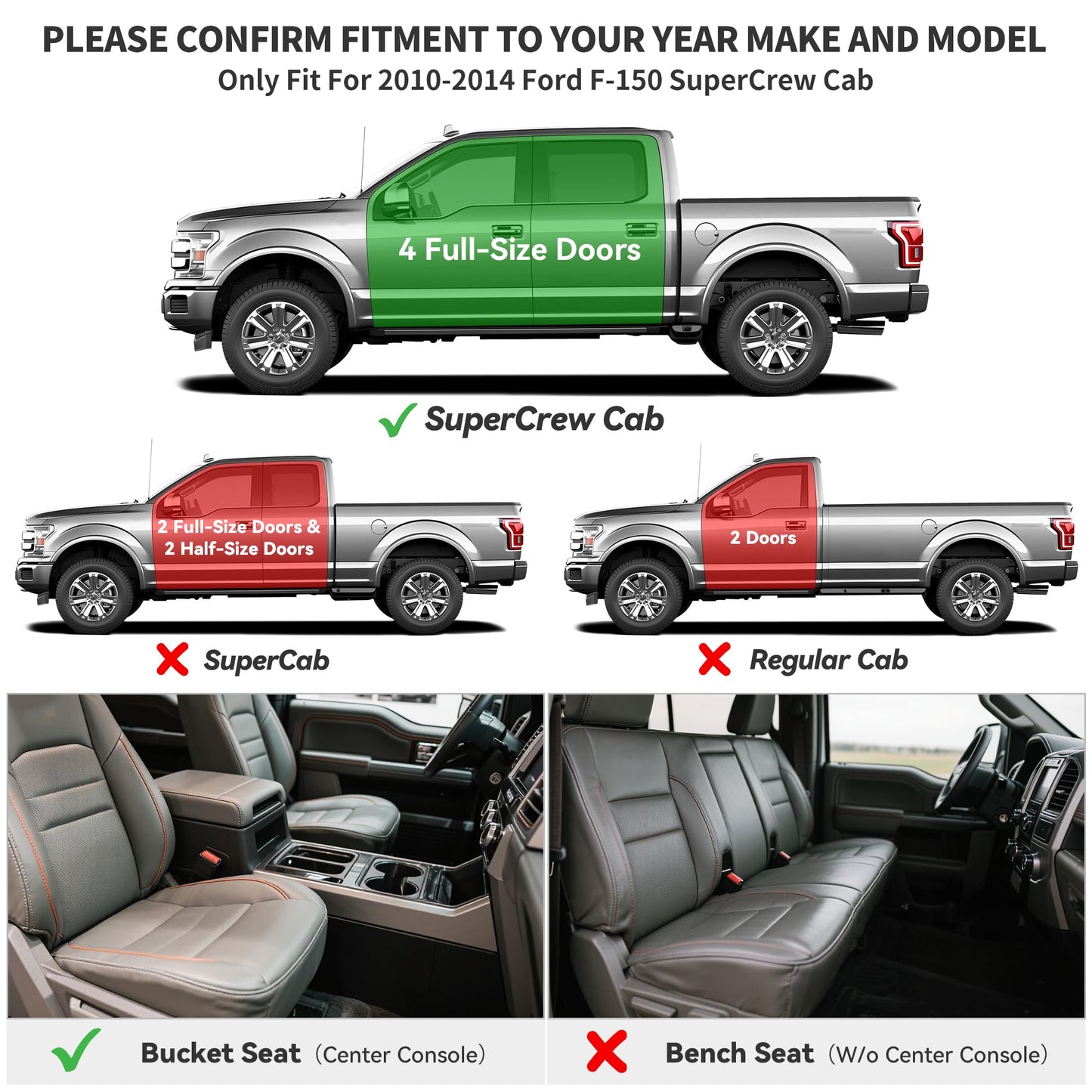 Custom-Fit All-Weather TPE Floor Mats, Full Set