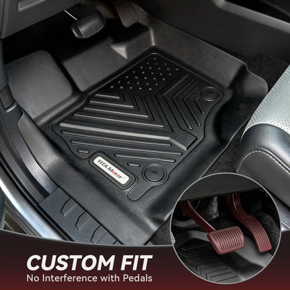 Custom-Fit All-Weather TPE Floor Mats, Full Set