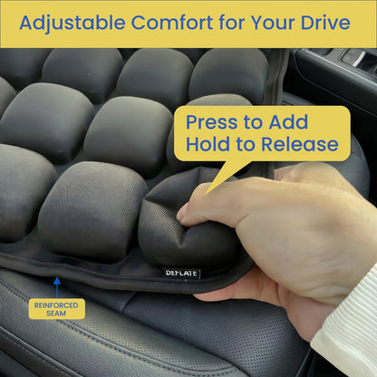 Inflatable Car Seat Cushion with Built-in Pump