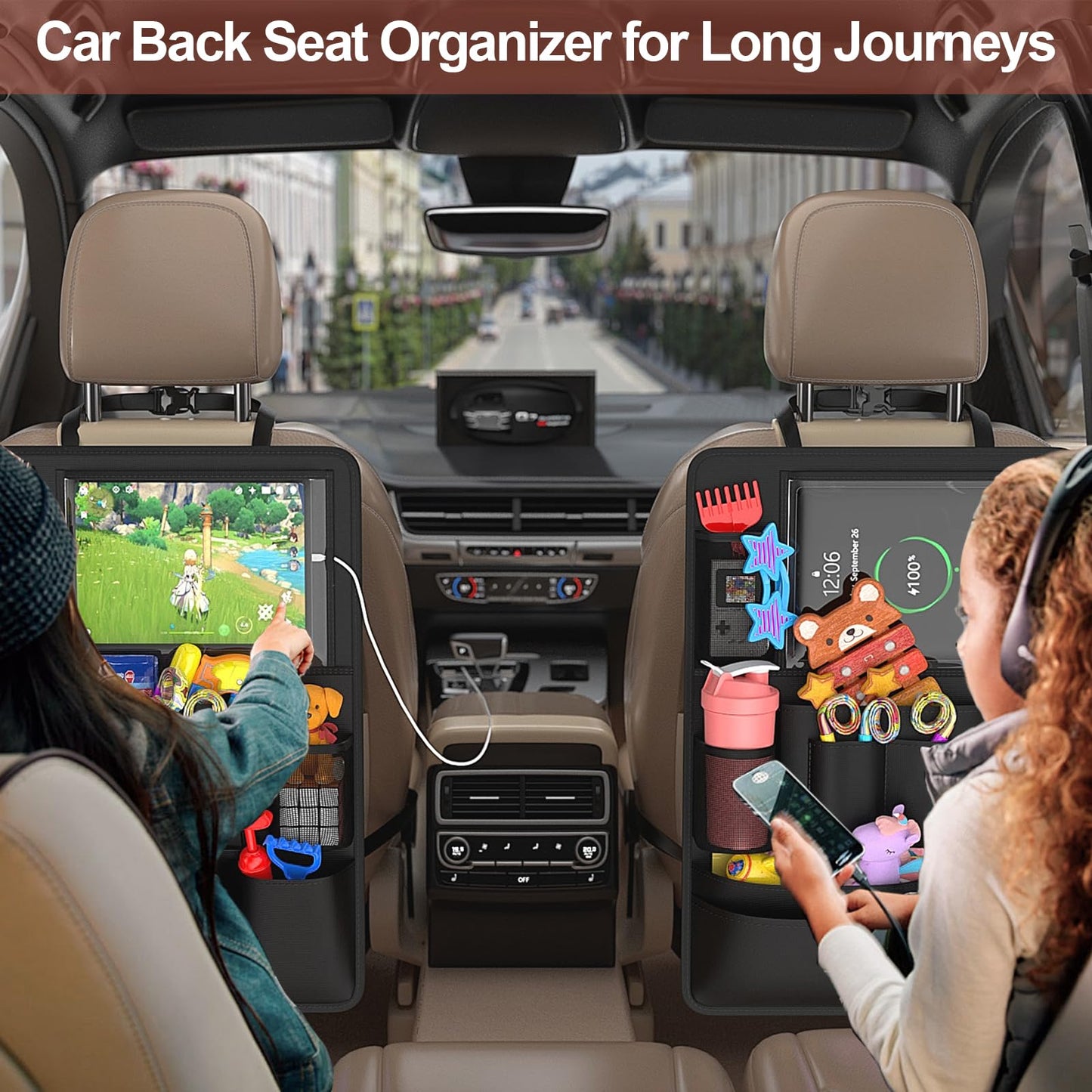 Backseat Car Organizer with Tray