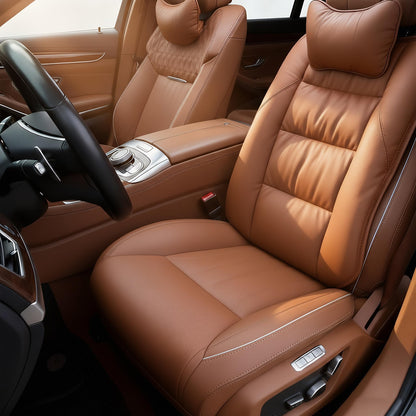 Genuine Leather Car Seat Cushion for Comfort Support