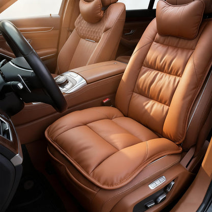 Genuine Leather Car Seat Cushion for Comfort Support