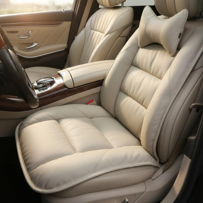 Genuine Leather Car Seat Cushion for Comfort Support