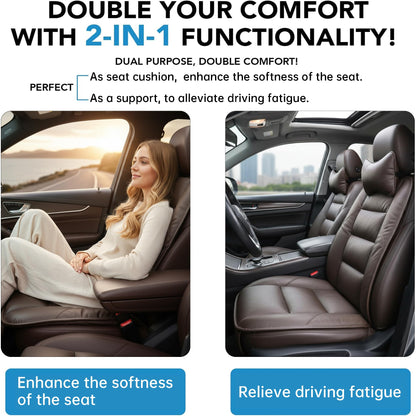 Genuine Leather Car Seat Cushion for Comfort Support