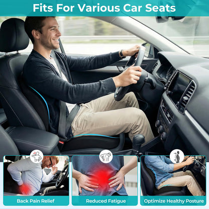 Memory Foam Car Seat Cushion with Lumbar Support