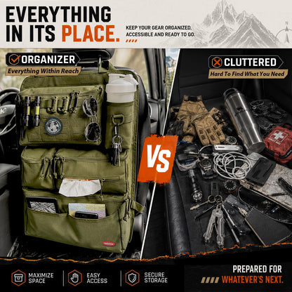 Heavy Duty Molle Seat Back Organizer