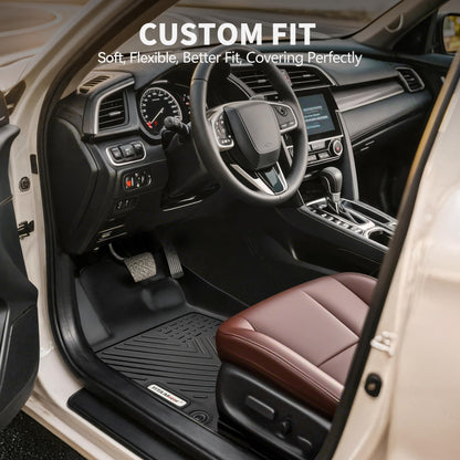 Custom-Fit All-Weather TPE Floor Mats, Full Set