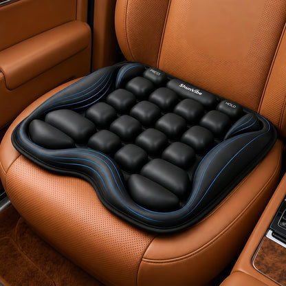Inflatable Car Seat Cushion with Built-in Pump