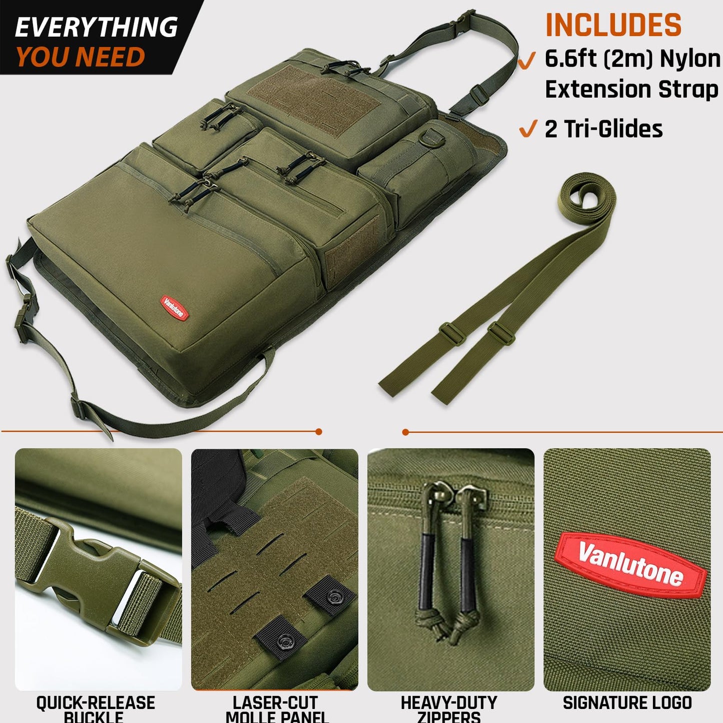 Heavy Duty Molle Seat Back Organizer