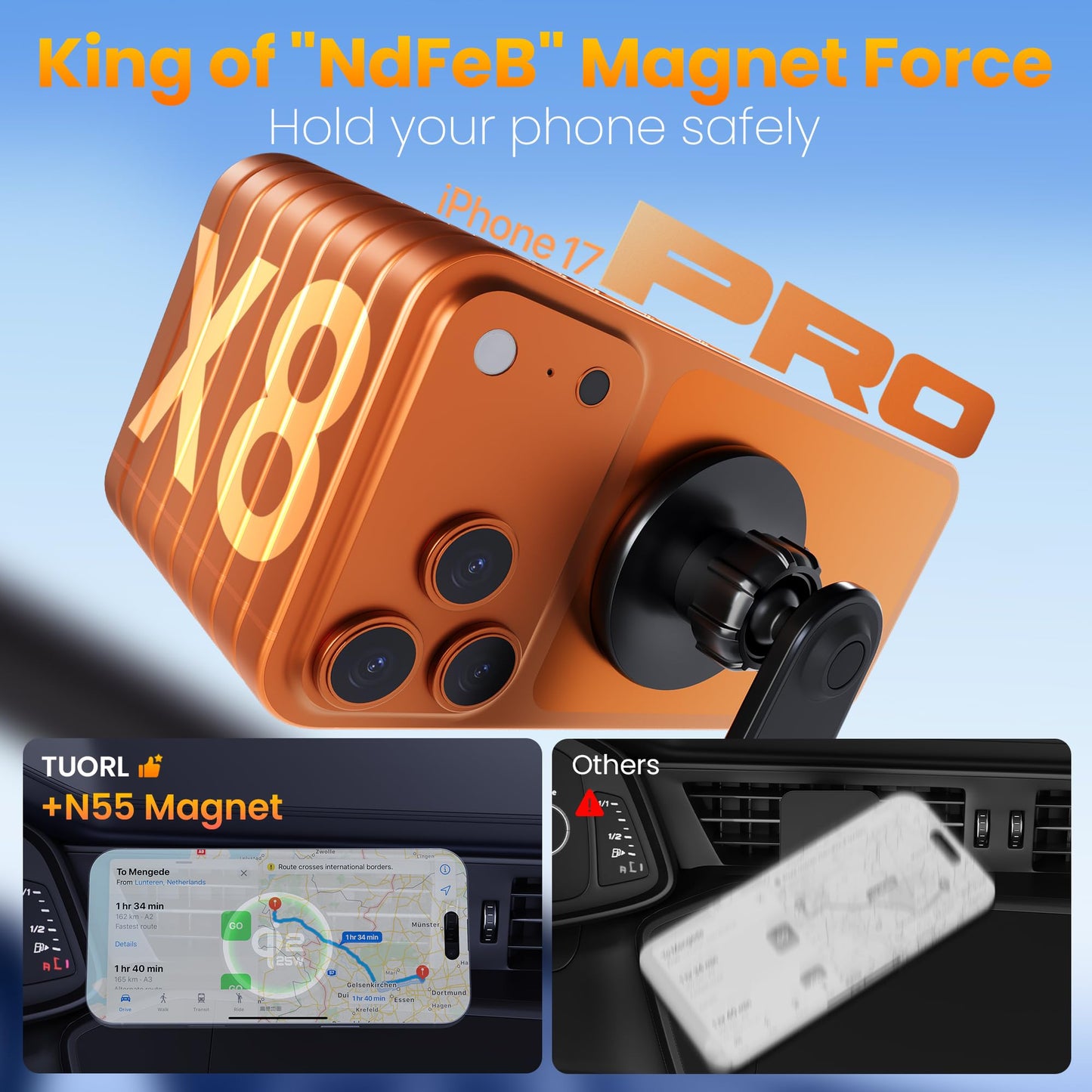 25W Magnetic Wireless Car Charger Mount