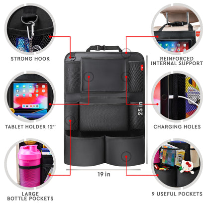 Back Seat Car Organizer with Tablet Holder