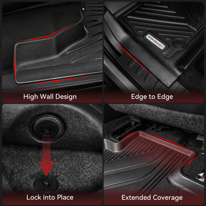 Custom-Fit All-Weather TPE Floor Mats, Full Set