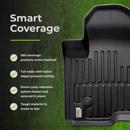 Custom-Fit Heavy-Duty Floor Mats, Full Set